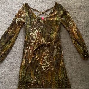 Pookie & Sebastian hunter green dress size S